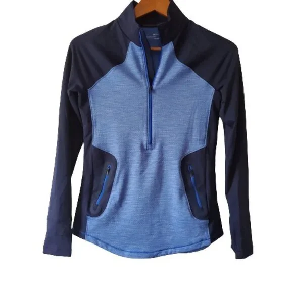 Under Armour Women's Activewear ColdGear Reactor 1/2 Zip Lapis Blue Top Size SM - Picture 5 of 16